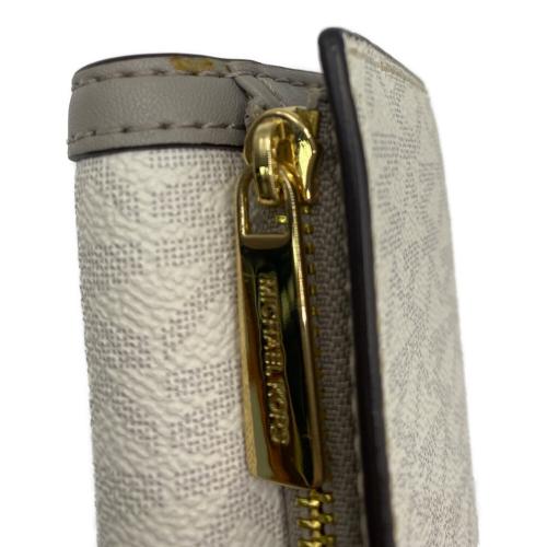 MICHAEL KORS（マイケルコース）MICHAEL KORS (マイケルコース) コンパクトウォレット ホワイト×グレーの古着・服飾アイテム