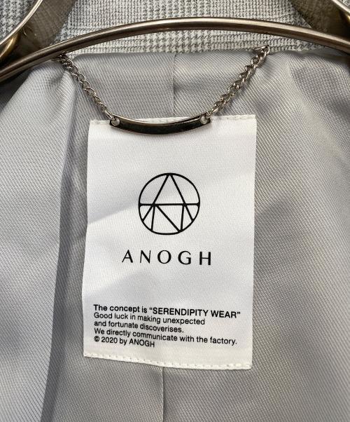 ANOGH（アノフ）ANOGH (アノフ) ダブルテーラードジャケット グレー サイズ:FREE 未使用品の古着・服飾アイテム