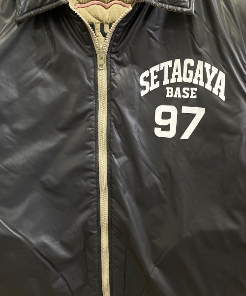 世田谷ベース（セタガヤベース）世田谷ベース (セタガヤベース) キルティング・リバーシブルジャケット ブラック×グリーン サイズ:Mの古着・服飾アイテム