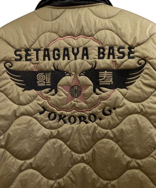 世田谷ベース（セタガヤベース）世田谷ベース (セタガヤベース) キルティング・リバーシブルジャケット ブラック×グリーン サイズ:Mの古着・服飾アイテム