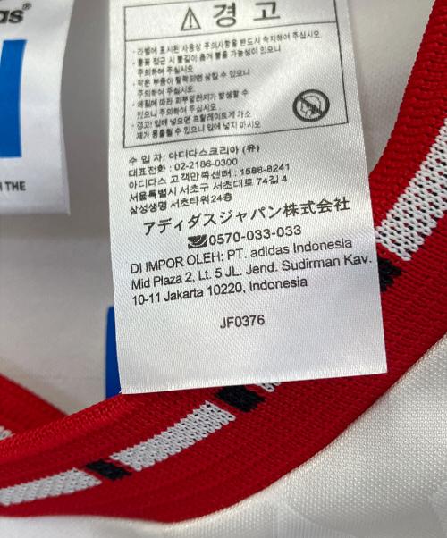adidas（アディダス）adidas (アディダス) トレーニングウェア ホワイト×レッド サイズ:J XL 未使用品の古着・服飾アイテム