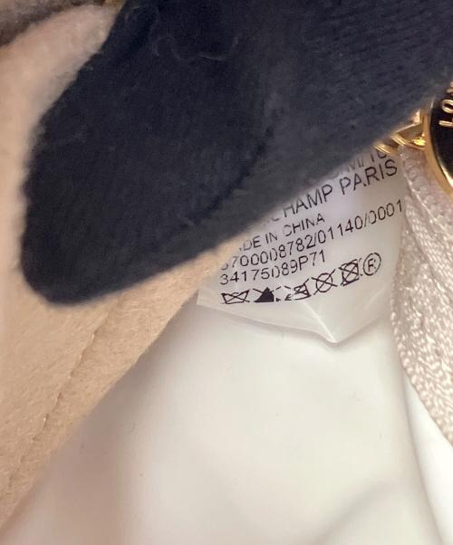 LONGCHAMP（ロンシャン）LONGCHAMP (ロンシャン) ハンドル付きポーチ ベージュ×ブラウンの古着・服飾アイテム