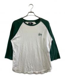 stussy（ステューシー）の古着「長袖カットソー」｜ホワイト×グリーン