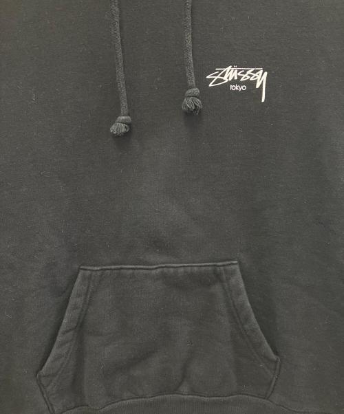 stussy（ステューシー）stussy (ステューシー) プルオーバーパーカー ブラック サイズ:Mの古着・服飾アイテム