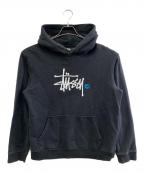 stussyステューシー）の古着「プルオーバーパーカー」｜ブラック