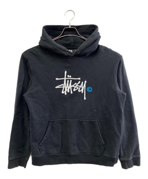 stussy（ステューシー）stussy (ステューシー) プルオーバーパーカー ブラック サイズ:Mの古着・服飾アイテム
