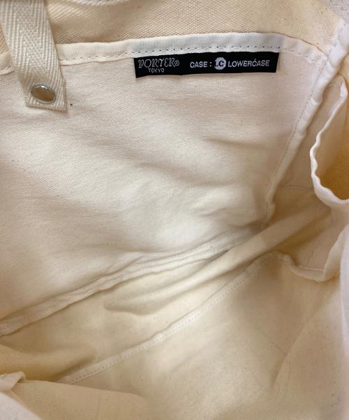 PORTER（ポーター）PORTER (ポーター) CASE LOWERCASE (ケース ローワーケース) 2WAYトートバッグ ベージュの古着・服飾アイテム