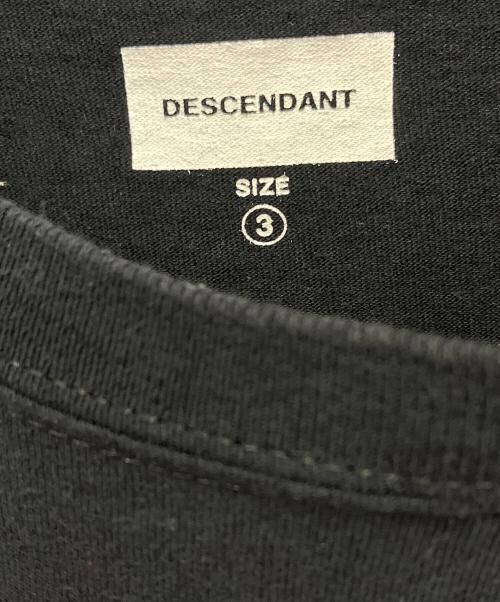 DESCENDANT（ディセンダント）DESCENDANT (ディセンダント) 半袖カットソー ブラック サイズ:3の古着・服飾アイテム