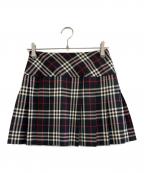 BURBERRY BLUE LABELバーバリー ブルー レーベル）の古着「ミニスカート」｜レッド×ブラック