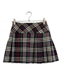 BURBERRY BLUE LABEL（バーバリー ブルー レーベル）の古着「ミニスカート」｜レッド×ブラック