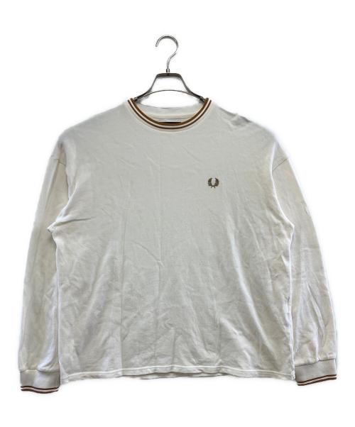 FRED PERRY（フレッドペリー）FRED PERRY (フレッドペリー) JOURNAL STANDARD別注 (ジャーナルスタンダード) 長袖カットソー ベージュ サイズ:Mの古着・服飾アイテム