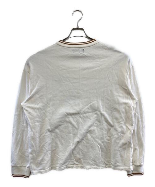 FRED PERRY（フレッドペリー）FRED PERRY (フレッドペリー) JOURNAL STANDARD別注 (ジャーナルスタンダード) 長袖カットソー ベージュ サイズ:Mの古着・服飾アイテム