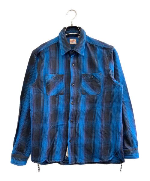 HOUSTON（ヒューストン）HOUSTON (ヒューストン) CPOジャケット ブラック×ブルー サイズ:XLの古着・服飾アイテム