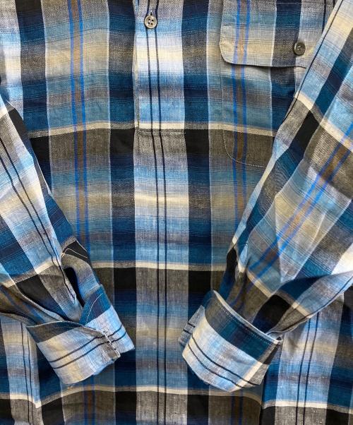 ERMENEGILDO ZEGNA（エルメネジルド・ゼニア）Ermenegildo Zegna (エルメネジルド・ゼニア) 長袖シャツ ブルー サイズ:2の古着・服飾アイテム