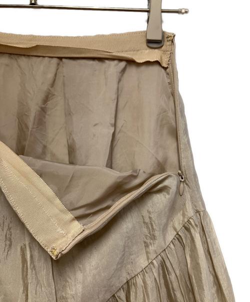 BALLSEY（ボールジィ）BALLSEY (ボールジィ) オーガンジーローン ロングマキシスカート ベージュ サイズ:34の古着・服飾アイテム