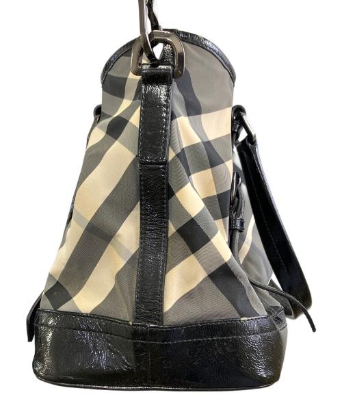 BURBERRY（バーバリー）BURBERRY (バーバリー) ハンドバッグ ブラック×グレーの古着・服飾アイテム