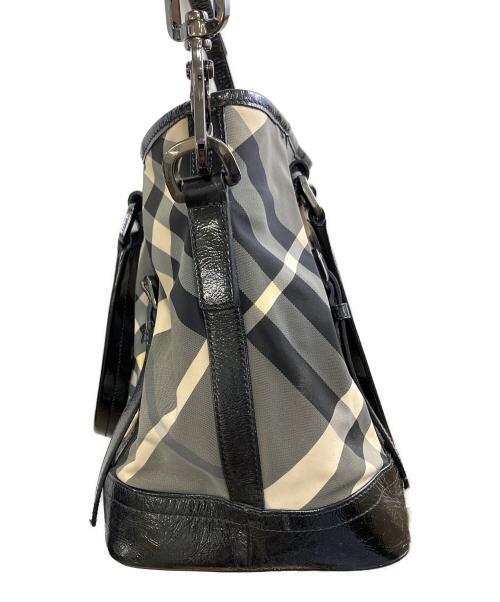 BURBERRY（バーバリー）BURBERRY (バーバリー) ハンドバッグ ブラック×グレーの古着・服飾アイテム