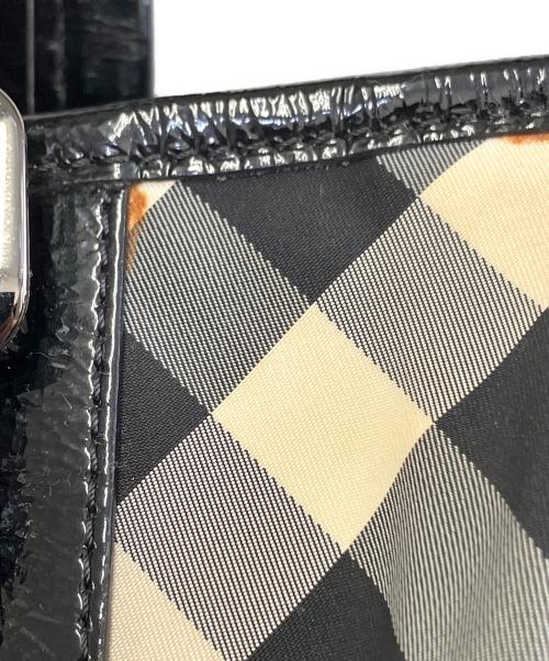 BURBERRY（バーバリー）BURBERRY (バーバリー) ハンドバッグ ブラック×グレーの古着・服飾アイテム