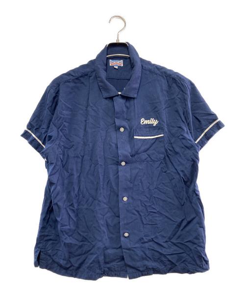 HOUSTON（ヒューストン）HOUSTON (ヒューストン) ボーリングシャツ ネイビー サイズ:1の古着・服飾アイテム