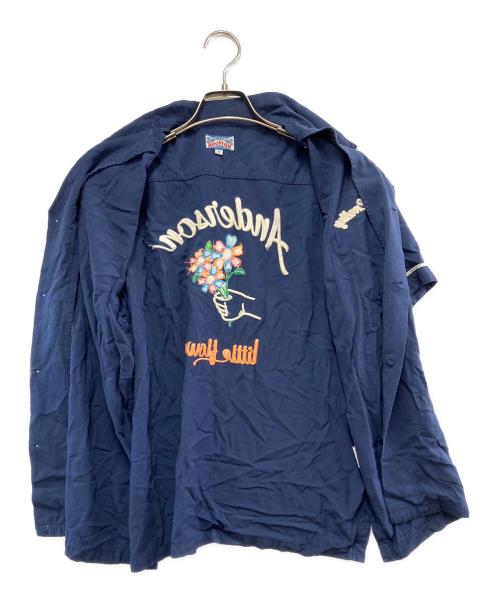 HOUSTON（ヒューストン）HOUSTON (ヒューストン) ボーリングシャツ ネイビー サイズ:1の古着・服飾アイテム