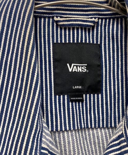 VANS（ヴァンズ）VANS (ヴァンズ) ヒッコリーストライプチョアコート ネイビー×ホワイト サイズ:Lの古着・服飾アイテム