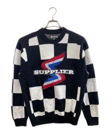 SUPPLIER（サプライヤー）の古着「厚手ニット」｜ブラック×ホワイト