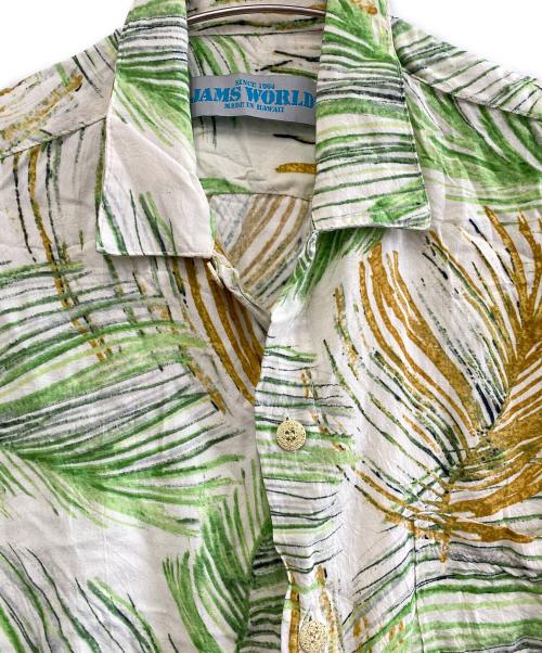 jams world（ジャムズワールド）jams world (ジャムズワールド) 半袖シャツ ホワイト×グリーン サイズ:Mの古着・服飾アイテム