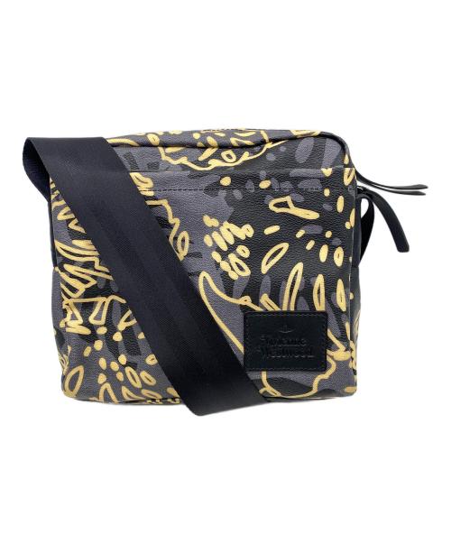 Vivienne Westwood（ヴィヴィアンウエストウッド）Vivienne Westwood (ヴィヴィアンウエストウッド) ショルダーバッグ ブラック×ベージュの古着・服飾アイテム