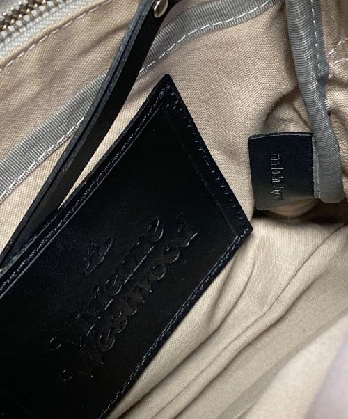 Vivienne Westwood（ヴィヴィアンウエストウッド）Vivienne Westwood (ヴィヴィアンウエストウッド) ショルダーバッグ ブラック×ベージュの古着・服飾アイテム