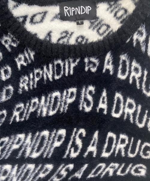 RIPNDIP（リップンディップ）RIPNDIP (リップンディップ) 厚手ニット ブラック サイズ:Lの古着・服飾アイテム