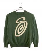stussyステューシー）の古着「厚手ニット」｜グリーン