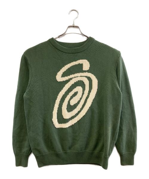 stussy（ステューシー）stussy (ステューシー) 厚手ニット グリーン サイズ:Sの古着・服飾アイテム