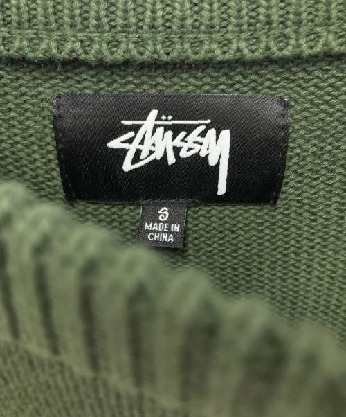 stussy（ステューシー）stussy (ステューシー) 厚手ニット グリーン サイズ:Sの古着・服飾アイテム