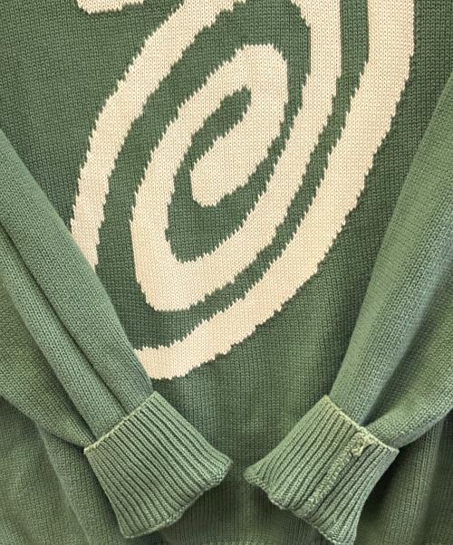 stussy（ステューシー）stussy (ステューシー) 厚手ニット グリーン サイズ:Sの古着・服飾アイテム