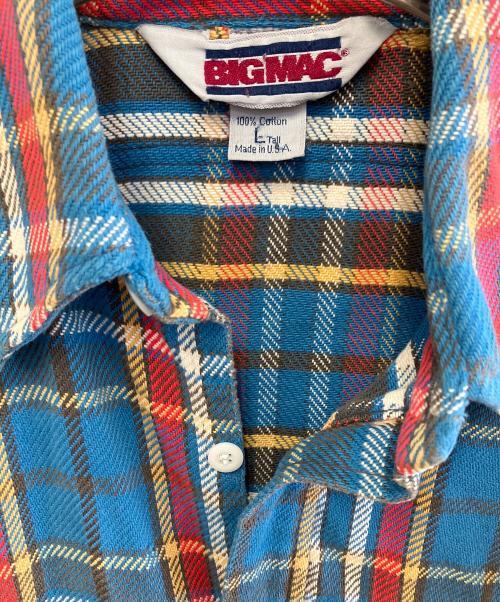 big mac（ビッグマック）BIG MAC (ビッグマック) ネルシャツ ブルー サイズ:Lの古着・服飾アイテム