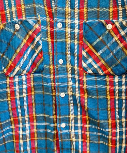 big mac（ビッグマック）BIG MAC (ビッグマック) ネルシャツ ブルー サイズ:Lの古着・服飾アイテム