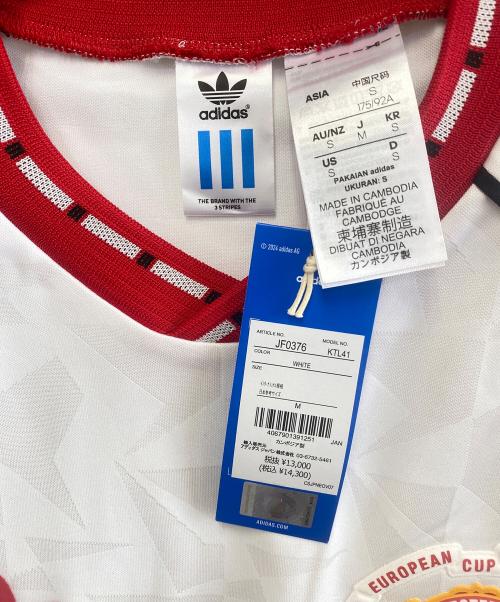 adidas（アディダス）adidas (アディダス) トレーニングウェア ホワイト×レッド サイズ:J M 未使用品の古着・服飾アイテム