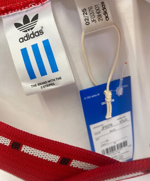 adidas（アディダス）adidas (アディダス) トレーニングウェア ホワイト×レッド サイズ:J M 未使用品の古着・服飾アイテム