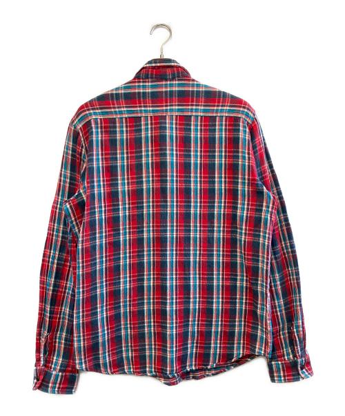 Denim & Supply Ralph Lauren（デニム＆サプライ ラルフローレン）Denim & Supply Ralph Lauren (デニム＆サプライ ラルフローレン) 長袖シャツ レッド×ブルー サイズ:L　180/100Aの古着・服飾アイテム