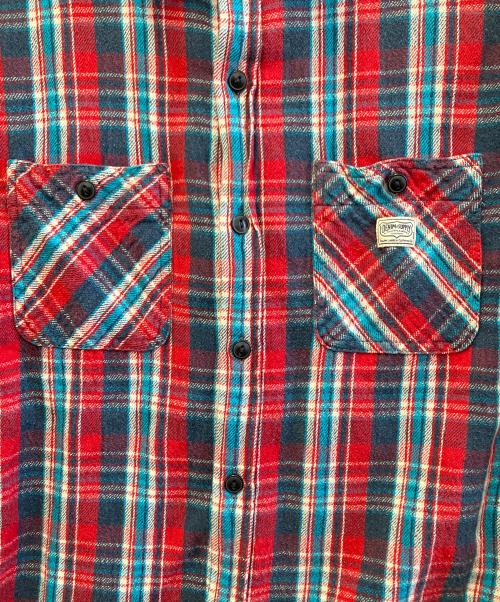 Denim & Supply Ralph Lauren（デニム＆サプライ ラルフローレン）Denim & Supply Ralph Lauren (デニム＆サプライ ラルフローレン) 長袖シャツ レッド×ブルー サイズ:L　180/100Aの古着・服飾アイテム