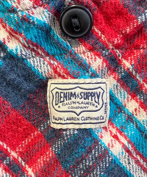 Denim & Supply Ralph Lauren（デニム＆サプライ ラルフローレン）Denim & Supply Ralph Lauren (デニム＆サプライ ラルフローレン) 長袖シャツ レッド×ブルー サイズ:L　180/100Aの古着・服飾アイテム
