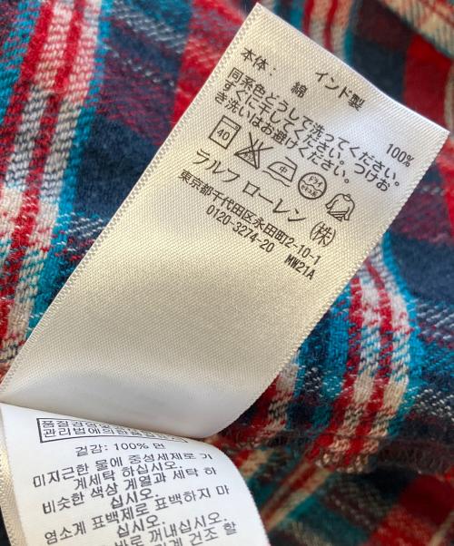Denim & Supply Ralph Lauren（デニム＆サプライ ラルフローレン）Denim & Supply Ralph Lauren (デニム＆サプライ ラルフローレン) 長袖シャツ レッド×ブルー サイズ:L　180/100Aの古着・服飾アイテム