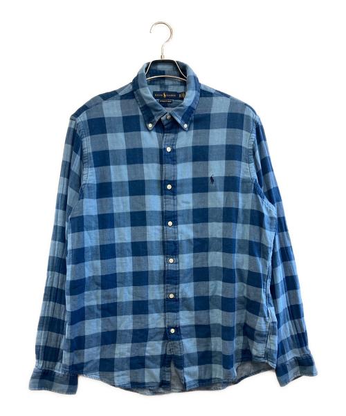 RALPH LAUREN（ラルフローレン）RALPH LAUREN (ラルフローレン) 長袖シャツ ブルー サイズ:XLの古着・服飾アイテム