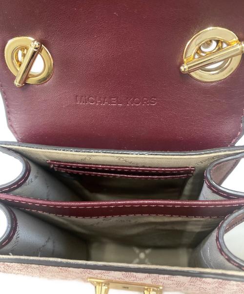 MICHAEL KORS（マイケルコース）MICHAEL KORS (マイケルコース) フォーン クロスボディ スモールバッグ ピンク×ブラウンの古着・服飾アイテム