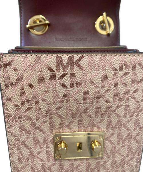 MICHAEL KORS（マイケルコース）MICHAEL KORS (マイケルコース) フォーン クロスボディ スモールバッグ ピンク×ブラウンの古着・服飾アイテム
