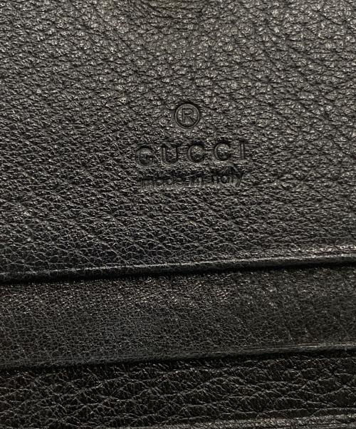GUCCI（グッチ）GUCCI (グッチ) ラインクリスタルコンパクトウォレット ブラックの古着・服飾アイテム