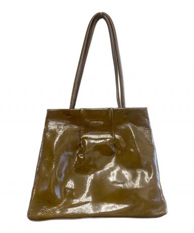 中古・古着通販】CELINE (セリーヌ) レザートートバッグ ブラウン