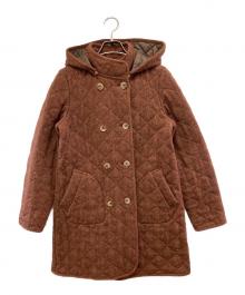 green label relaxing（グリーンレーベルリラクシング）の古着「GC SHETLAND QUILT HOOD コート」｜ブラウン