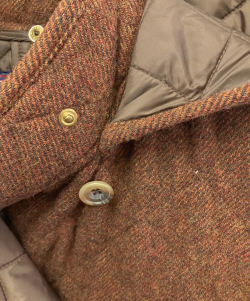 green label relaxing（グリーンレーベルリラクシング）green label relaxing (グリーンレーベルリラクシング) GC SHETLAND QUILT HOOD コート ブラウン サイズ:40の古着・服飾アイテム