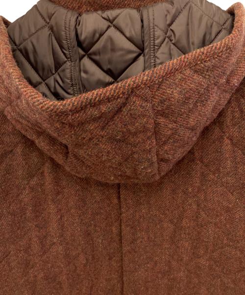green label relaxing（グリーンレーベルリラクシング）green label relaxing (グリーンレーベルリラクシング) GC SHETLAND QUILT HOOD コート ブラウン サイズ:40の古着・服飾アイテム